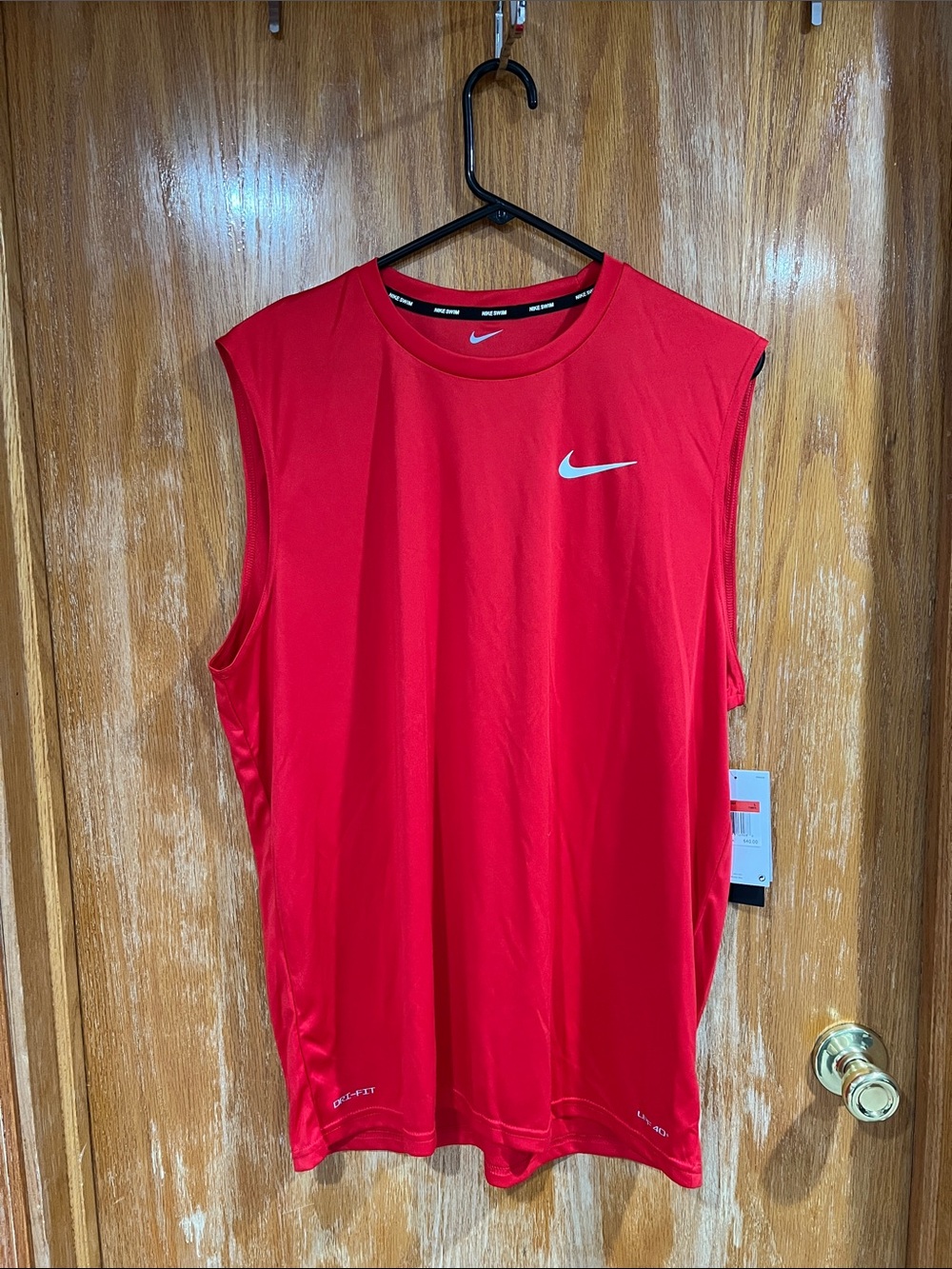 *NWT* Nike Men’s Red Sleeveless Athletic Tank with White Swoosh